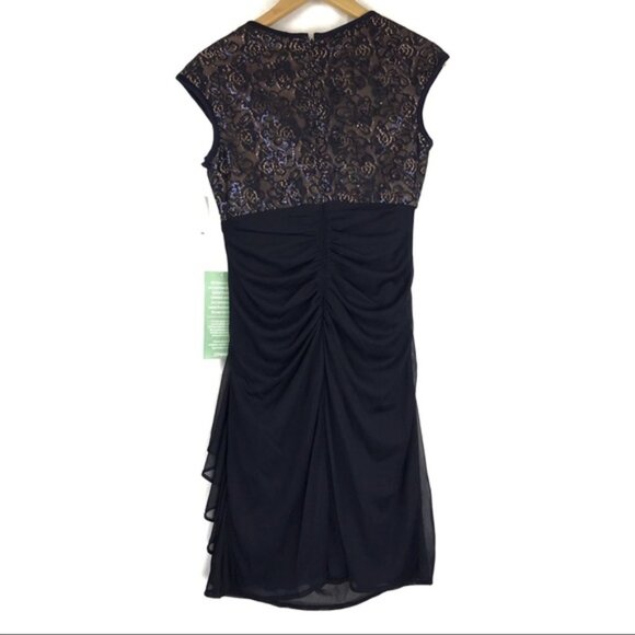 NWT DJ Jaz Blue Sequined Sleeveless Sheath Dress Size 8 Formal Wedding  Party - Picture 4 of 4